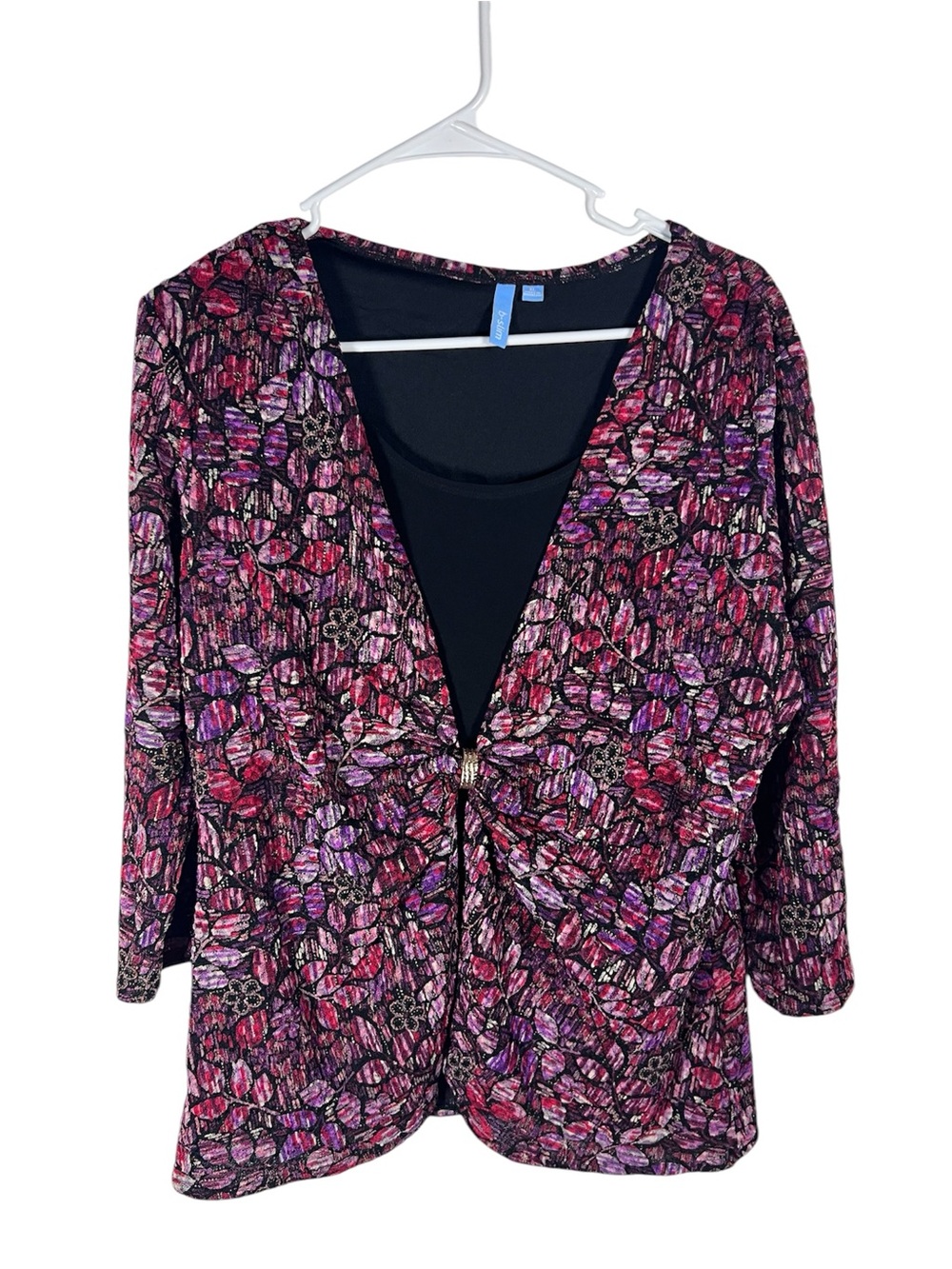 Floral Multicolor Blouse Top Size XL